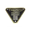 Placa Patente Triumph Aluminio "TROPHY"