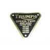 Placa Patente Triumph Aluminio "SPEED TWIN"