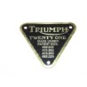 Placa Patente Triumph Aluminio "TWENTY ONE"